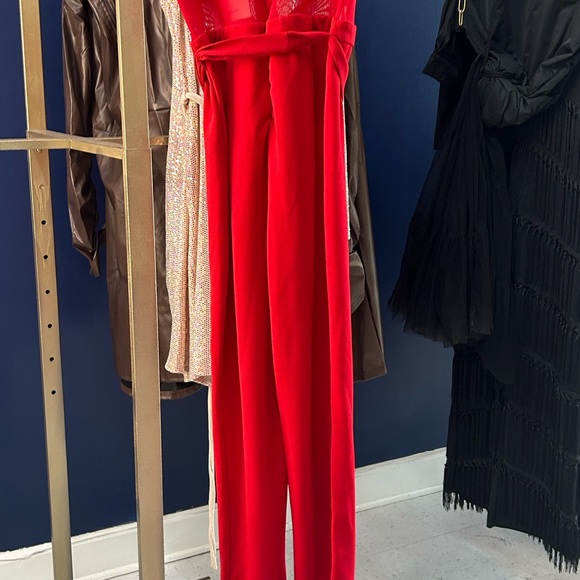 Large size one piece in beautiful red with thin straps lace bra - Picture 4 of 4